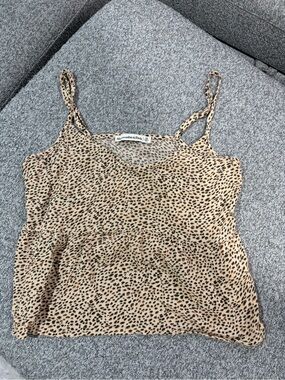 Abercrombie & Fitch Tan Leopard Print Spaghetti Strap Cami